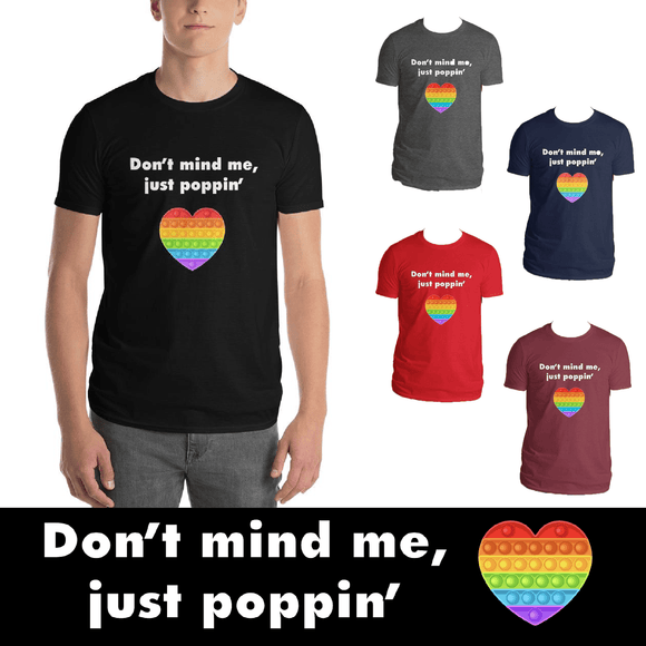 Don't Mind Me Just Poppin' (Inverse) - ADULT Mens Short-Sleeve T-Shirt