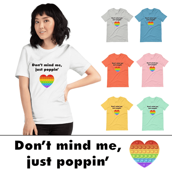 Don't Mind Me Just Poppin' - ADULT Womens Short-Sleeve T-Shirt