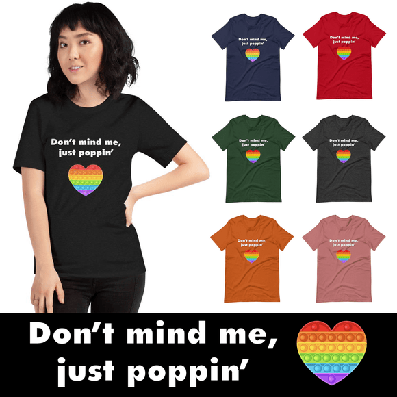 Don't Mind Me Just Poppin' (Inverse) - ADULT Womens Short-Sleeve T-Shirt